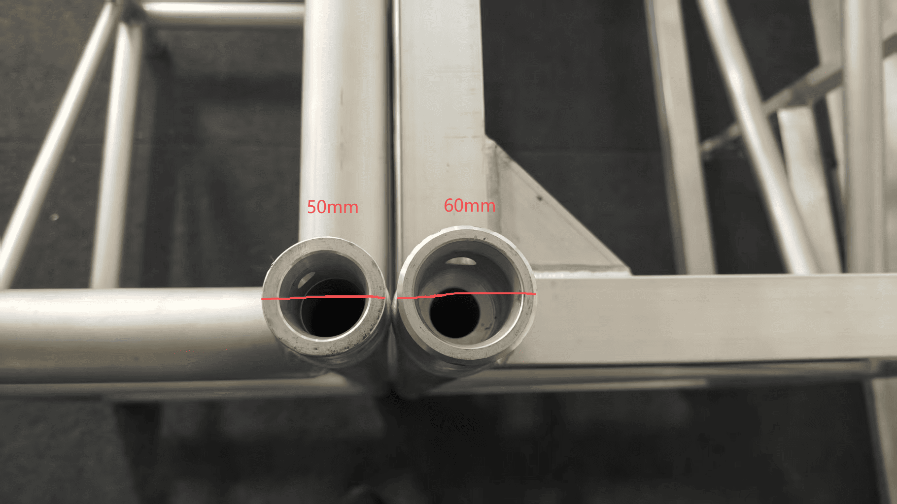 Truss Connector Incompatibility Two different truss connectors side-by-side to show incompatibility.